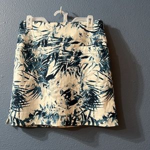 SC & CO Palmed Blue Skirt Size Medium